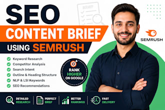 create SEO content briefs with semrush keyword research