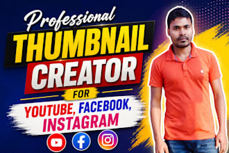 design modern thumbnails for youtube, facebook and instagram