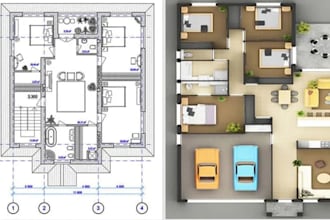 design 2d floor plans and 3d house models with realistic rendering