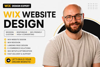 create wix website design, wix website redesign, or wix business website design