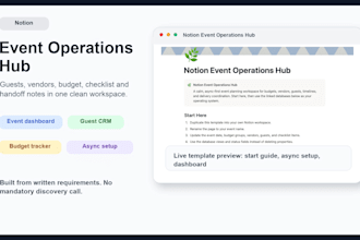 build a custom notion event planning dashboard