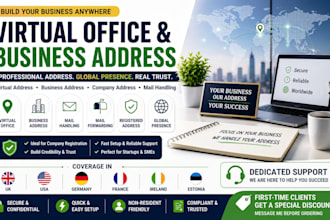 provide virtual office and registered business address in UK USA germany estonia