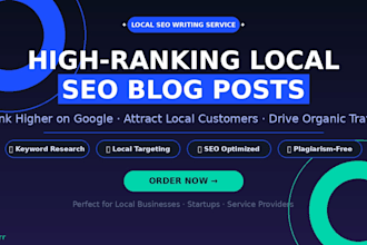write high ranking local SEO articles to grow your local business traffic