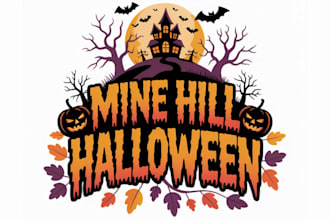 design a spooky halloween logo for events and businesses