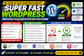 speed up wordpress website for google pagespeed and core web vitals score