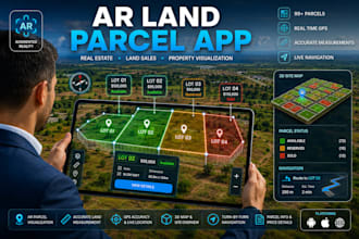 build ar land parcel app, land management app, real estate ar app, gis, gps app