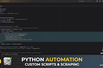 write custom python script for web scraping or automation