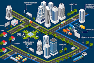 design luxury isometric resort maps for hotels and hospitality brands