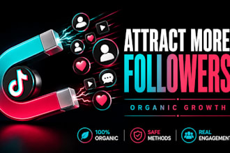 do tiktok marketing and organic promotion for follower growth and engagements