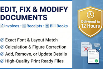 editable, changes your invoice, receipt, bill book professionally