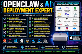 setup, deploy, fix openclaw, clawdb clawbot, kimi 2 5 mac mini ai infrastructure