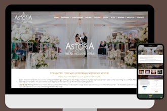 build wedding venue website, event center, booking website, wordpress website