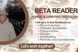 beta read your story and give constructive feedback