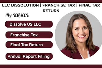 dissolve us state llc registration, file franchise tax and file final tax return
