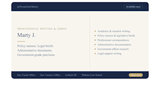 provide expert administrative legal academic support and research
