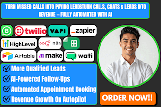 n8n make wati calendly zoho stripe ai voice agent whatsapp twilio ghl automation