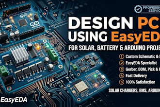 design pcb using easyeda for solar, battery and arduino projects