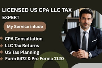 provide CPA consultation, llc tax filing, tax planning for foreign owned llc