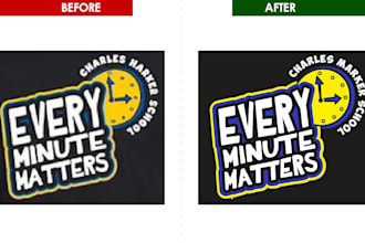 vectorize your logo manually to a clean print ready vector file