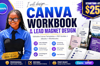 design a professional canva lead magnet and workbook