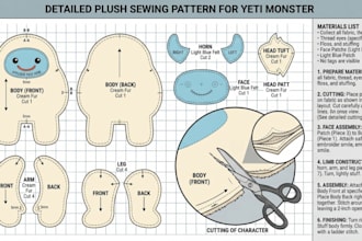 design custom plush sewing pattern production ready stuffed animal design