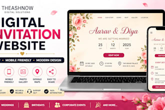 create a wedding invitation website with rsvp and gallery