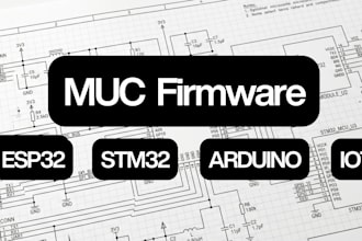 write embedded c firmware, microcontoller code for esp32, arduino, stm32 iot