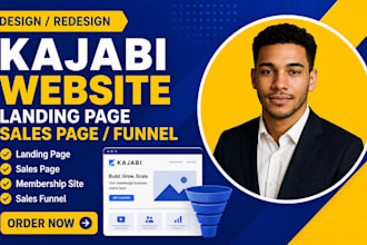redesign kajabi website landing page sales page funnel