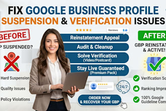 fix google business profile suspension and solve verification issues