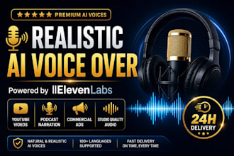 realistic ai voice overs using elevenlabs for youtube videos ads podcasts