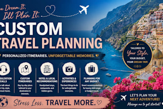 create a custom travel itinerary for you