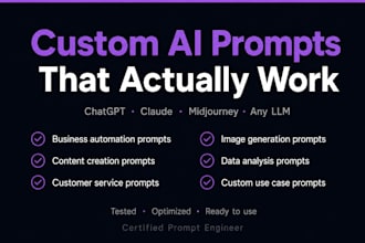 create custom ai prompts for chatgpt, claude or any llm
