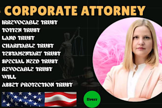 draft revocable, irrevocable trust, will, and estate planning documents
