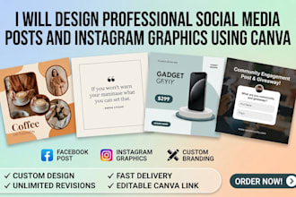 design professional facebook posts with trending hashtags
