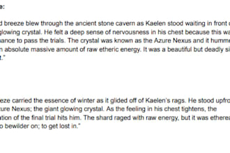 line edit your high fantasy novel or webnovel