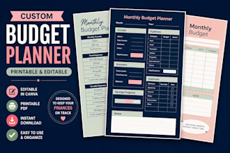 design a printable budget planner and expense tracker