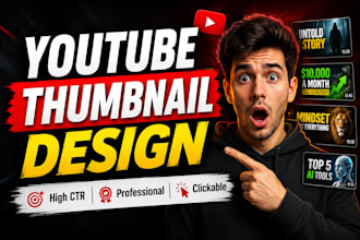 design high CTR youtube thumbnails for your videos