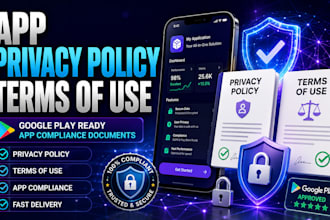 write app privacy policy and terms of use for goggle play
