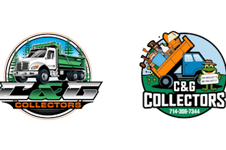 do express modern dump truck logo design and branding for you