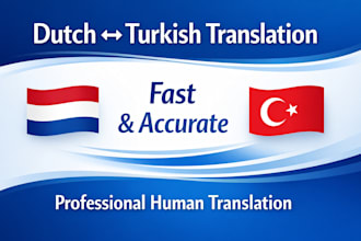 translate dutch and turkish professionally