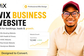 design wix business website and wix booking website