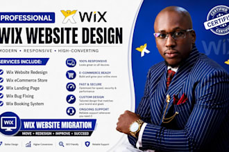 design wix website, fix wix bugs, setup wix booking system and redesign wix web