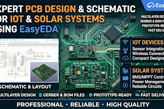 design expert pcb design and schematic using easyeda for iot and solar systems