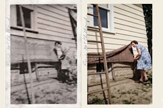 professionally restore old photos, repair damaged pictures and colorize images