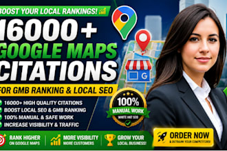 do 16000 google maps citations for gmb ranking and local SEO