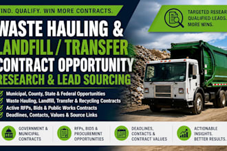 research waste hauling contract opportunities and bids