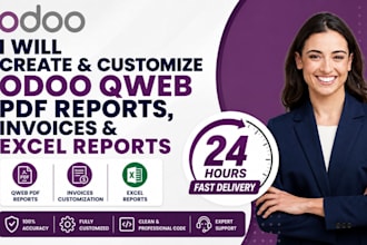 create and customize odoo qweb PDF reports, invoices and excel reports