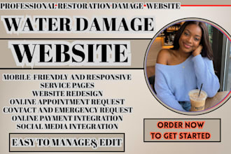 water damage website emergency restoration website restoration company website