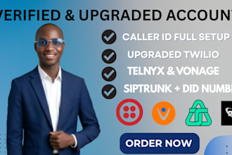 setup verified upgrade twilio telnyx vonage pbx bird did logic account