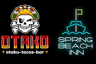 design bar, beer, cocktails logo for your business